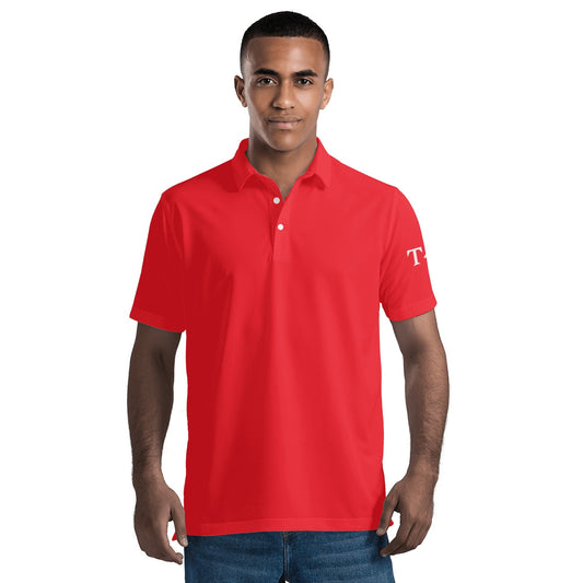 T4x Men's Red Polo Shirt - T4x Quadruple Love