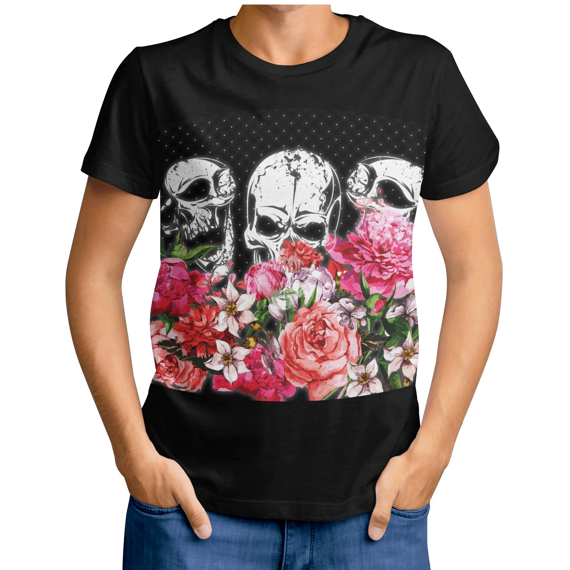 T4x Pink Skull Skater T-shirt - T4x Quadruple Love