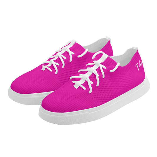 T4x Pink Women's Low Top Jump Serve Mesh Sneakers - T4x Quadruple Love