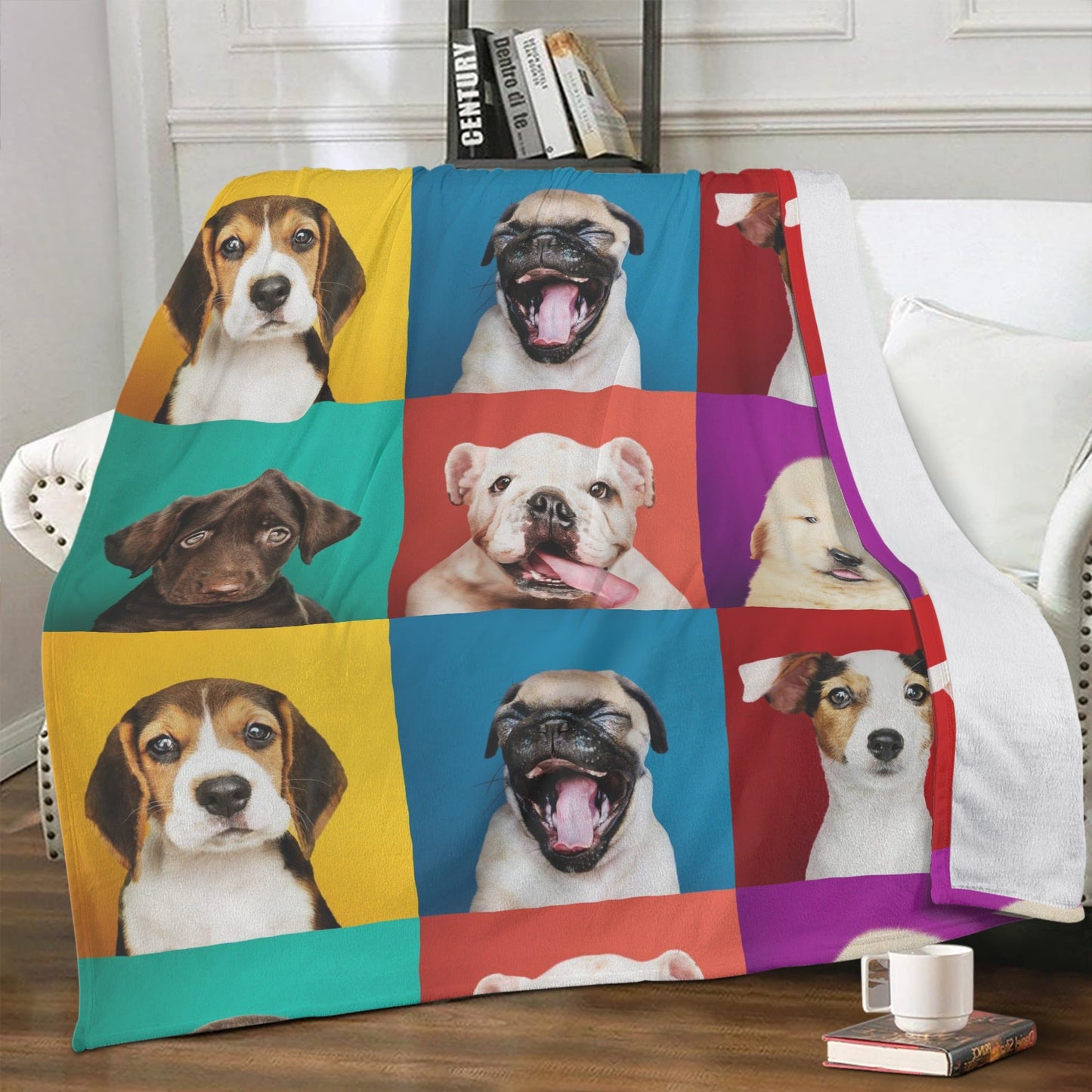 T4x Puppy Portraits Blanket Fleece - T4x Quadruple Love