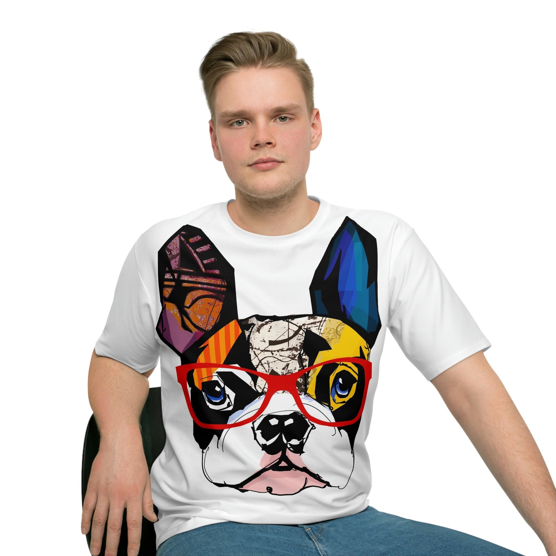 T4x Smart Dog Men's Loose T-shirt - T4x Quadruple Love