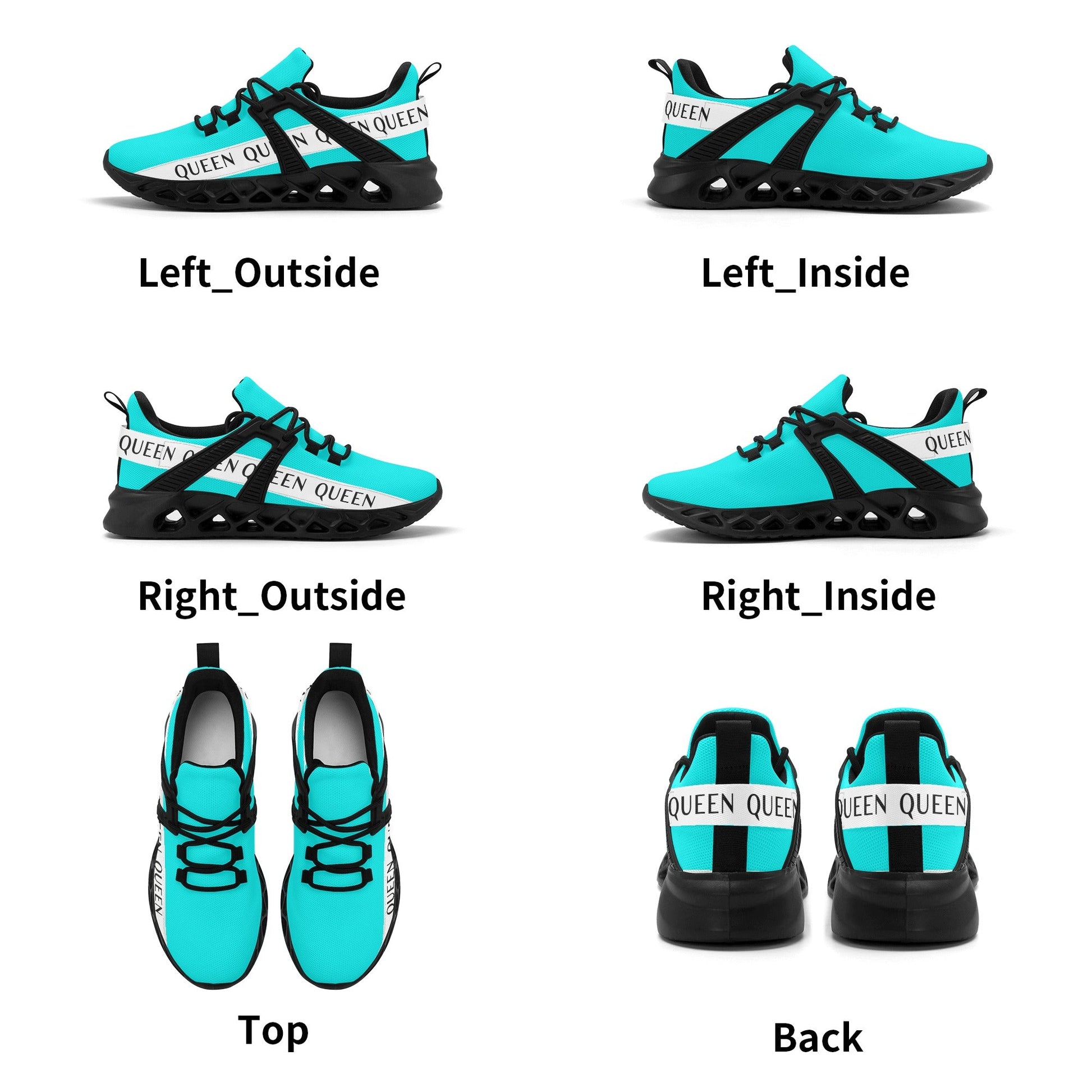 T4X Women's Teal Running Shoes - T4x Quadruple Love