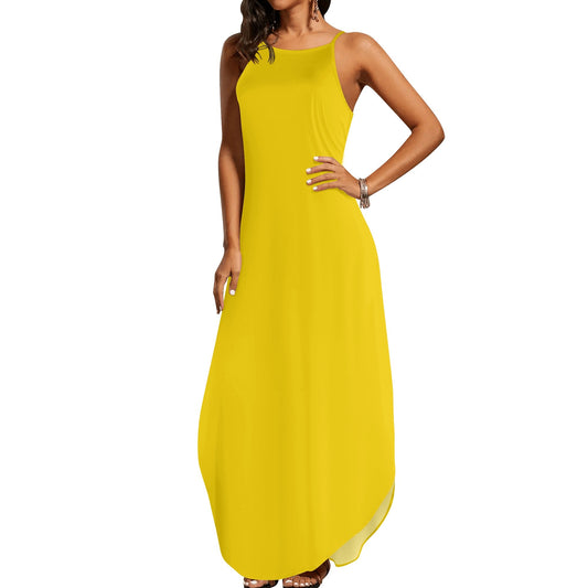 T4x Yellow Women's Elegant Sleeveless Party Dress - T4x Quadruple Love