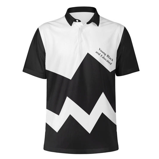 T4x Young Black & Educated Men's Polo Shirt - T4x Quadruple Love